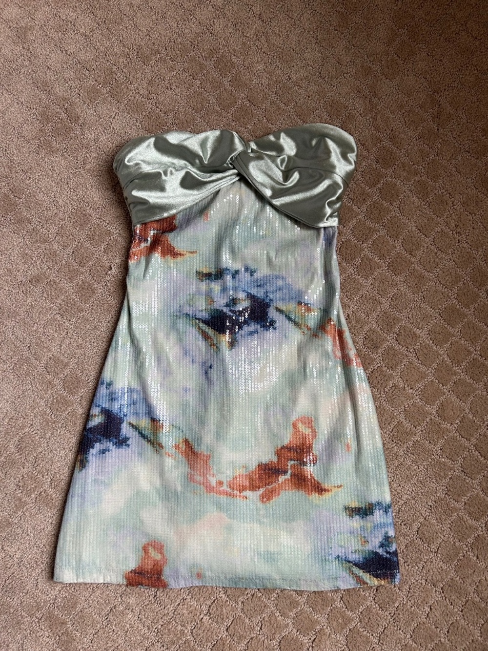 Windsor Green Floral Homecoming Dress XS